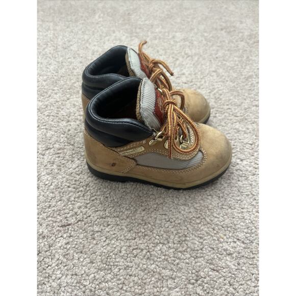 Toddler Boys Timberland Tan Boots Size 8 - Picture 3 of 5